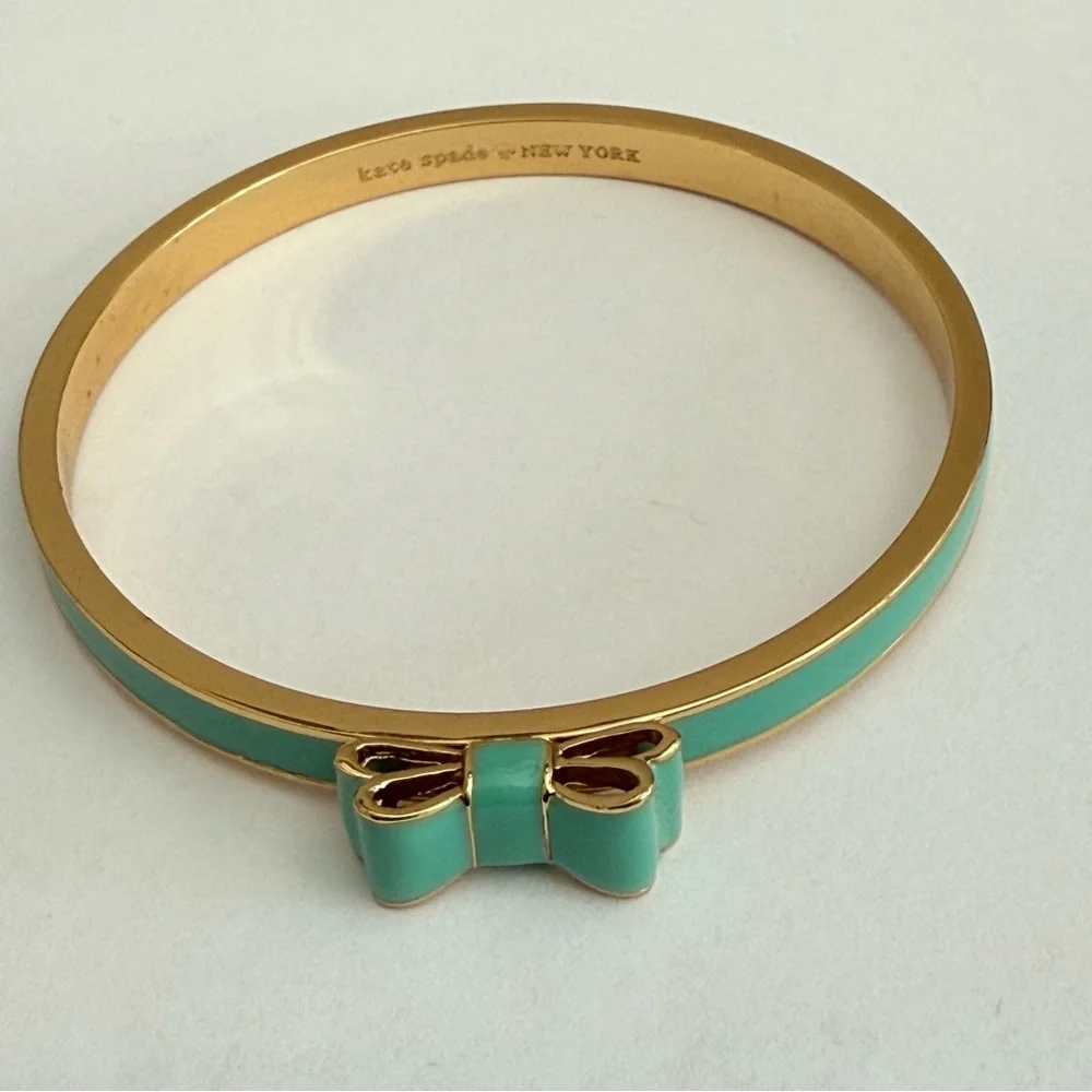 Kate Spade Gold and Green Minimalist Bracelet - Picture 4 of 11